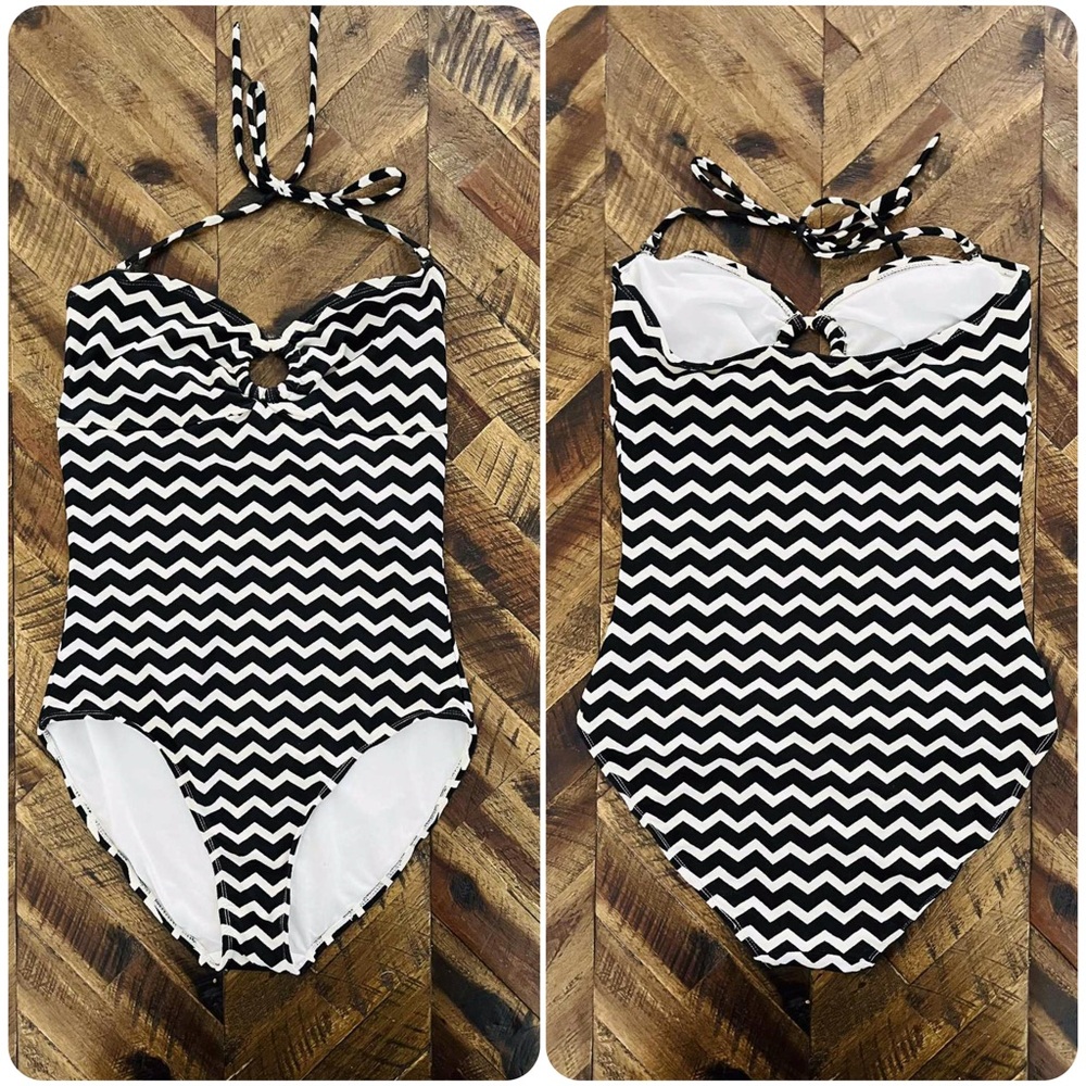 Black and White Chevron Swimsuit